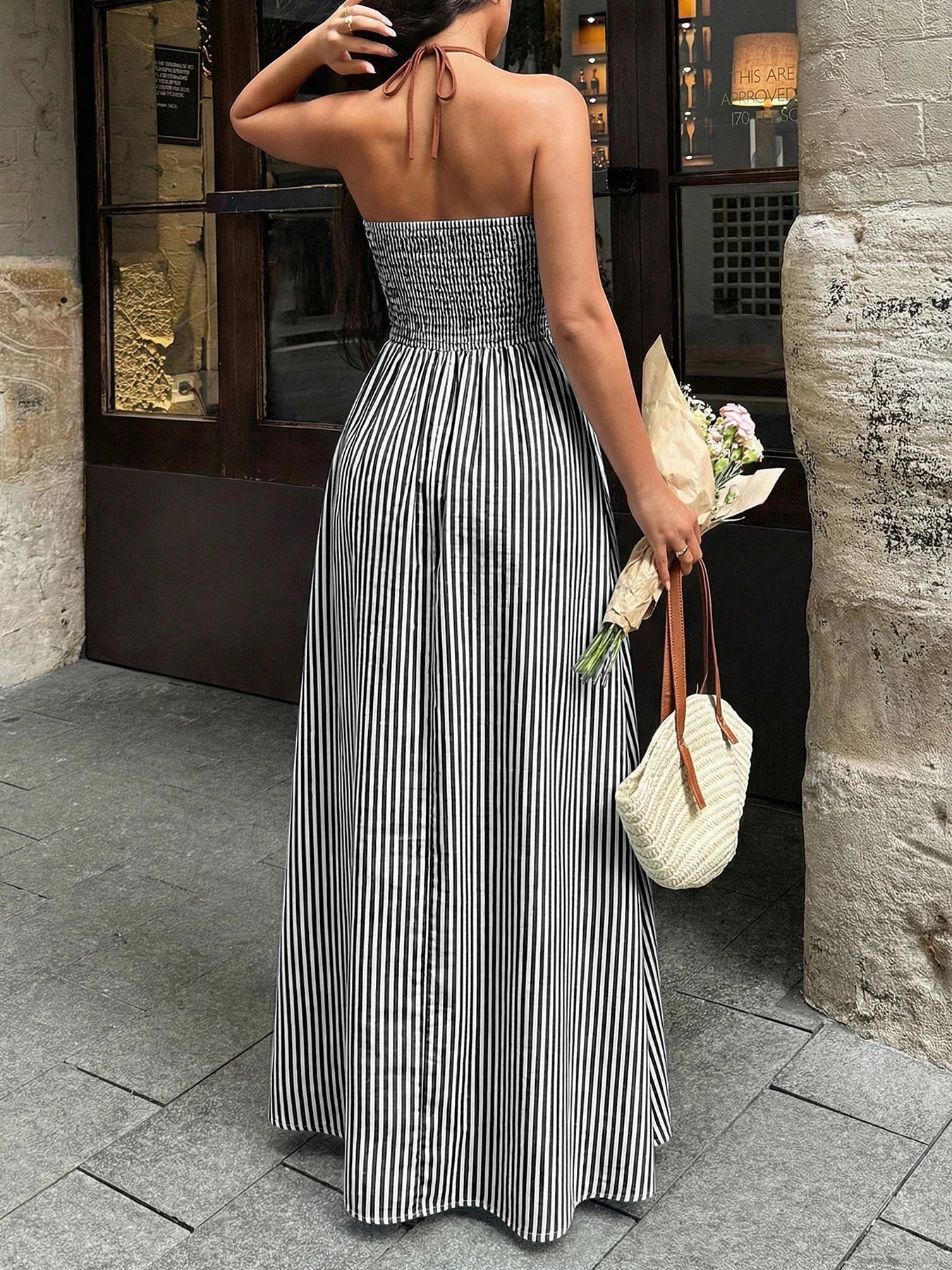 Vestito a righe sunny Chloeglow™ - Nero