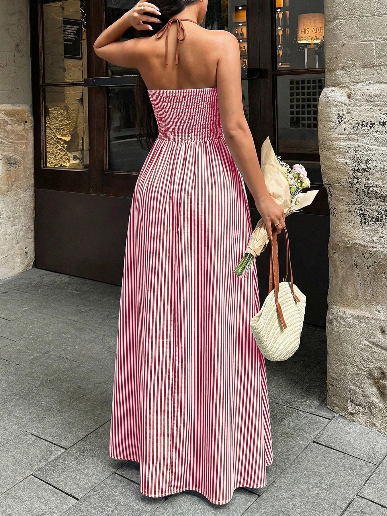 Vestito a righe sunny Chloeglow ™ Rosso