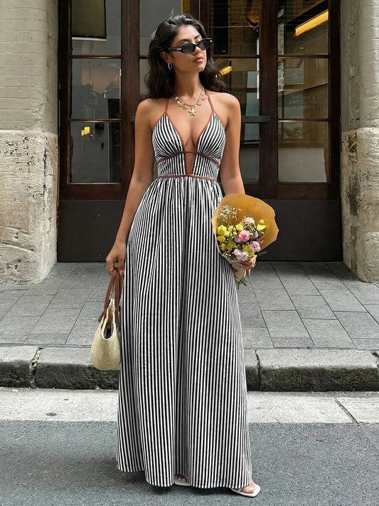 Vestito a righe sunny Chloeglow™ - Nero
