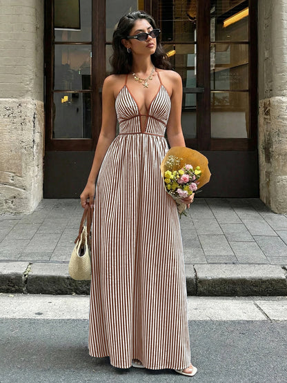 Vestito a righe sunny Chloeglow™ - Marrone