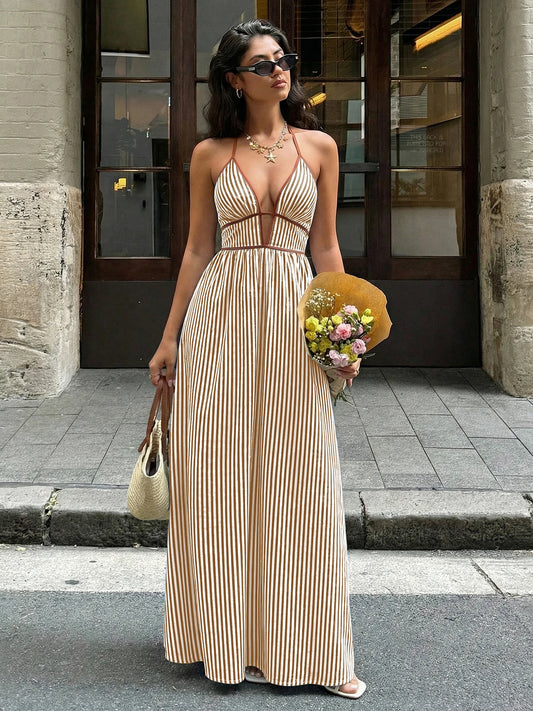 Vestito a righe sunny Chloeglow™ - Oro